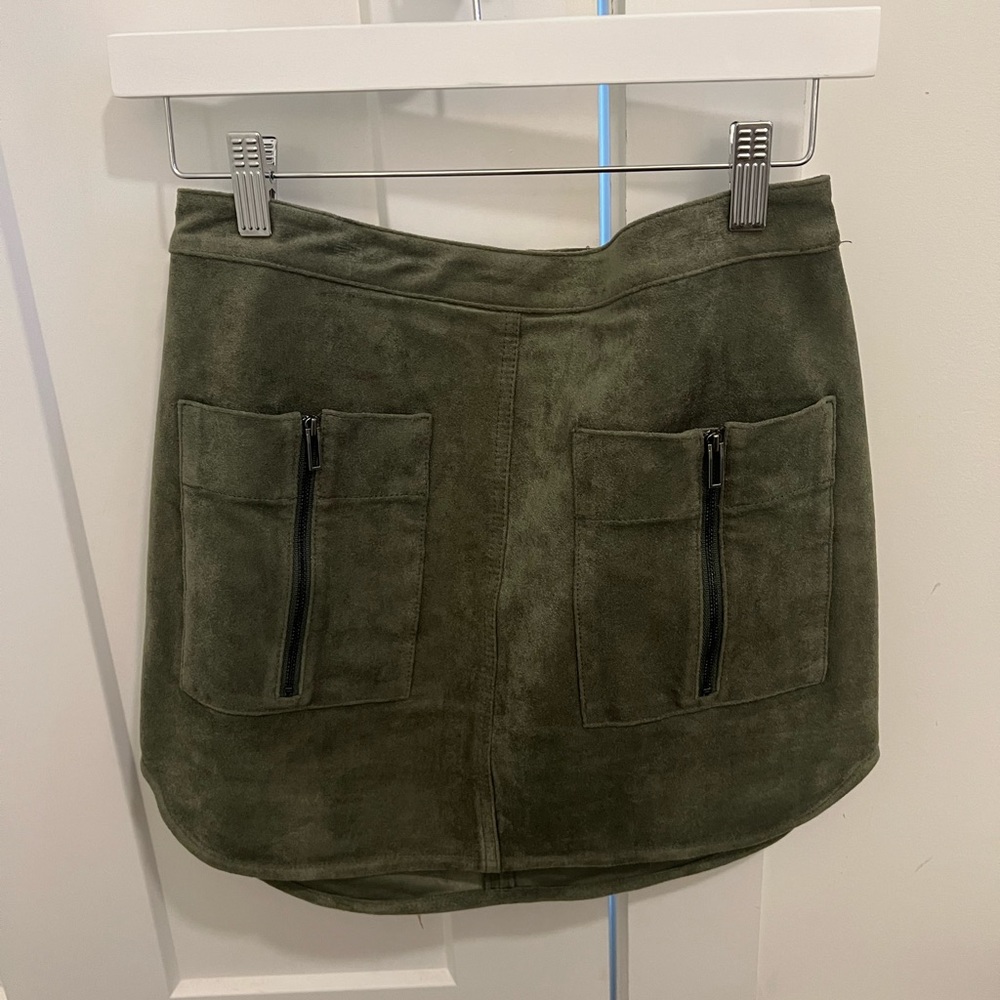 BCBGMAXAZRIA Pocket Mini Skirt - Women's Size XS- Dusty Olive